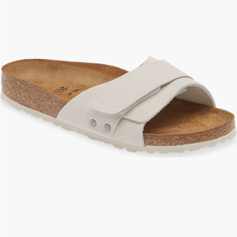Birkenstock Oita Antique white slide Sandals Cork Footbed Comfort